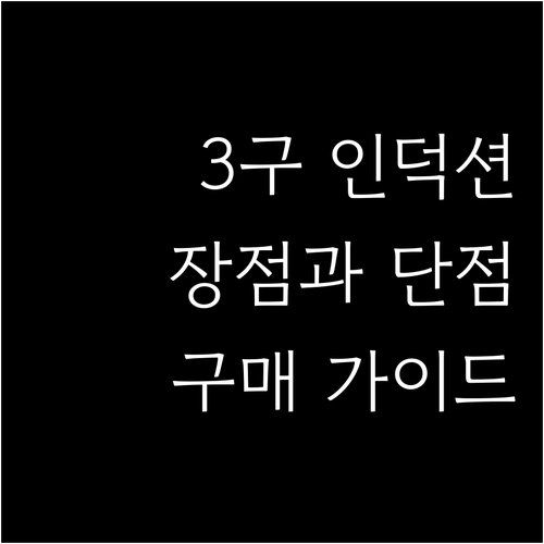 3구 인덕션 전기레인지 구매 가이드 ..