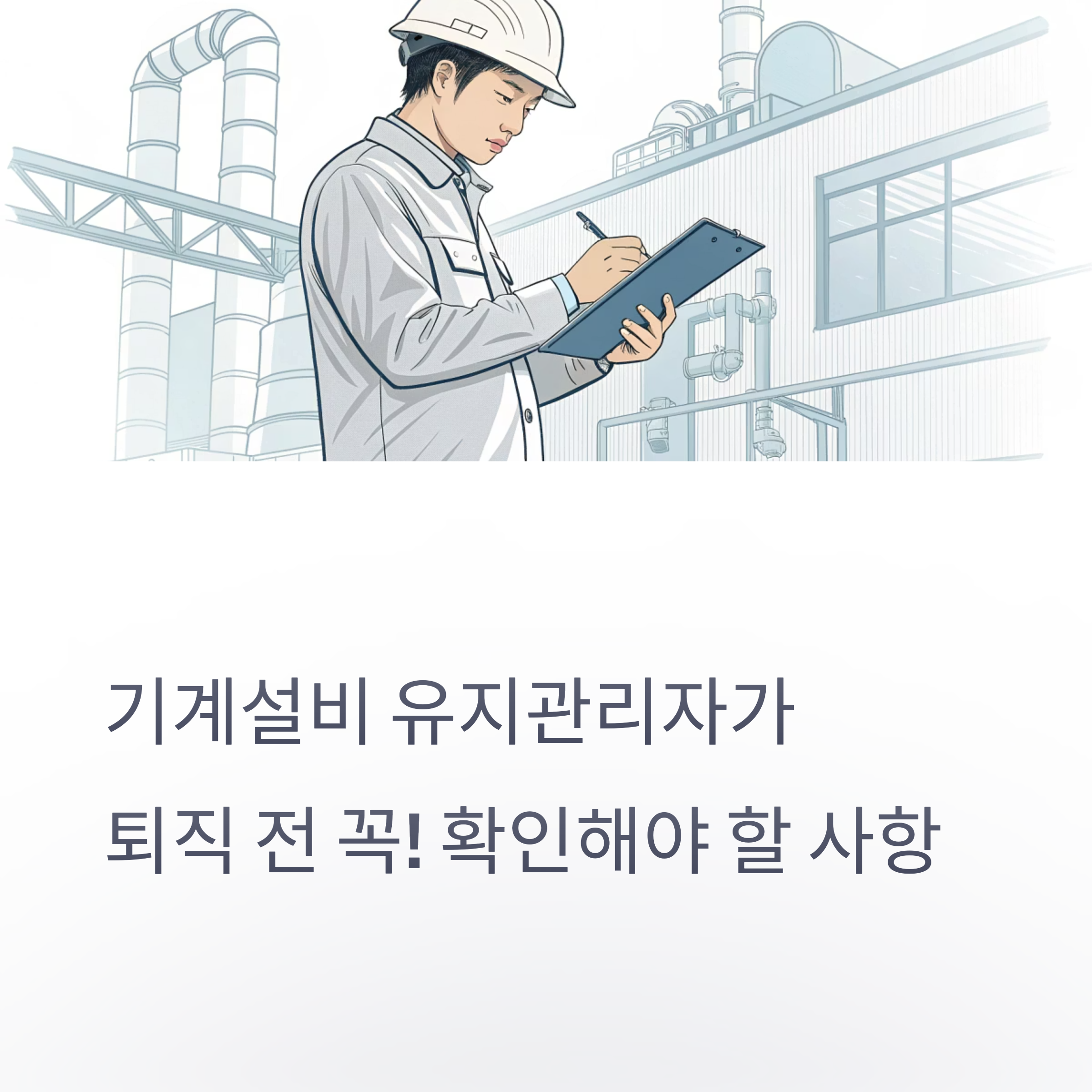 기계설비 유지관리자 퇴직
