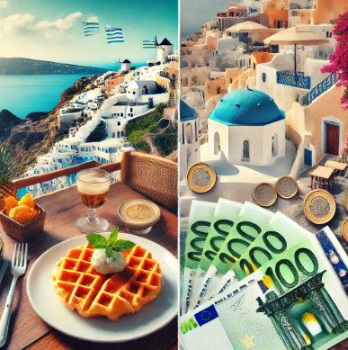 그리스 한달 생활하는 모습과 돈이미지 반반 사진