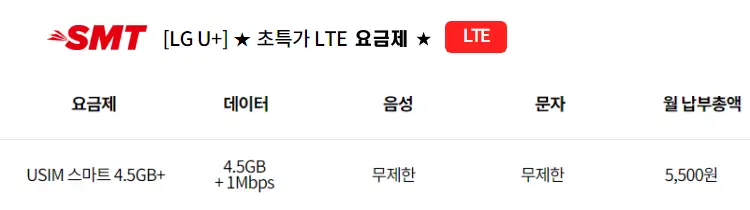 SMT(스마텔)-알뜰폰-문자,전화-무제한-요금제-비교-추천