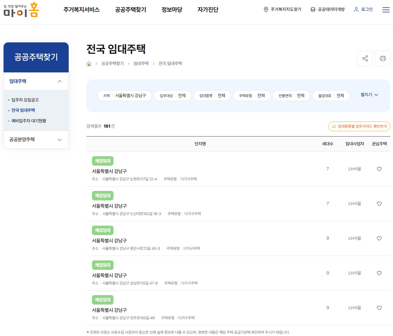 국민임대주택 입주자격