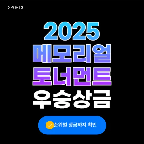 메모리얼 토너먼트 우승상금, 순위별 상금