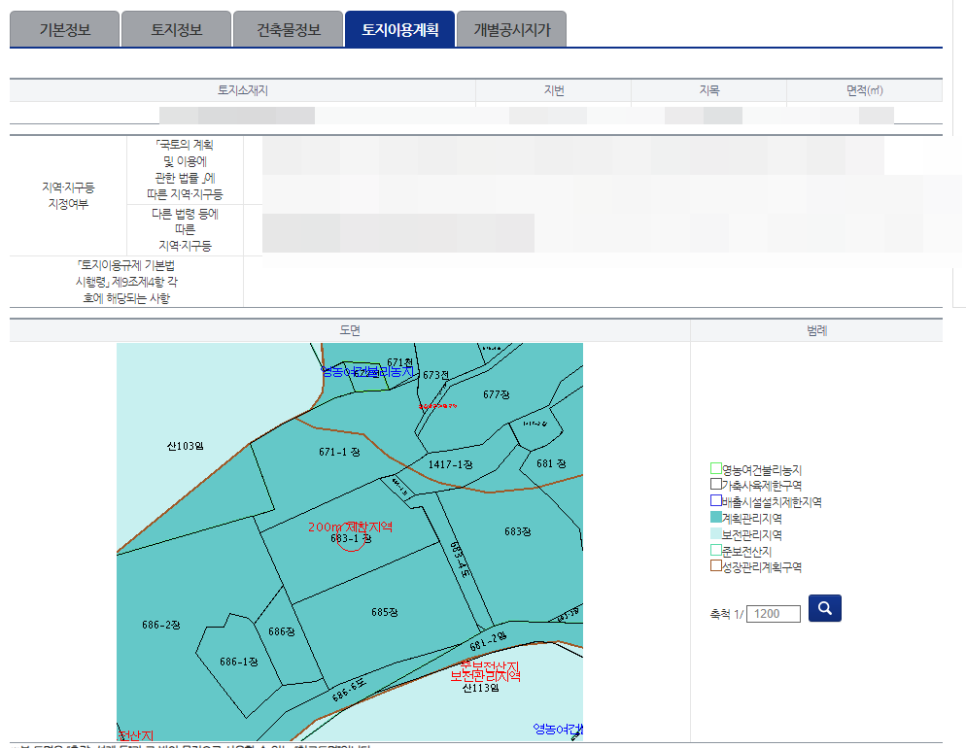 토지이용계획