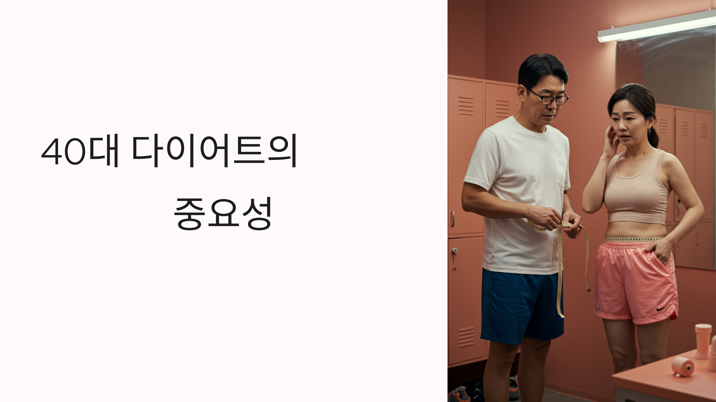 40대 다이어트의 중요성