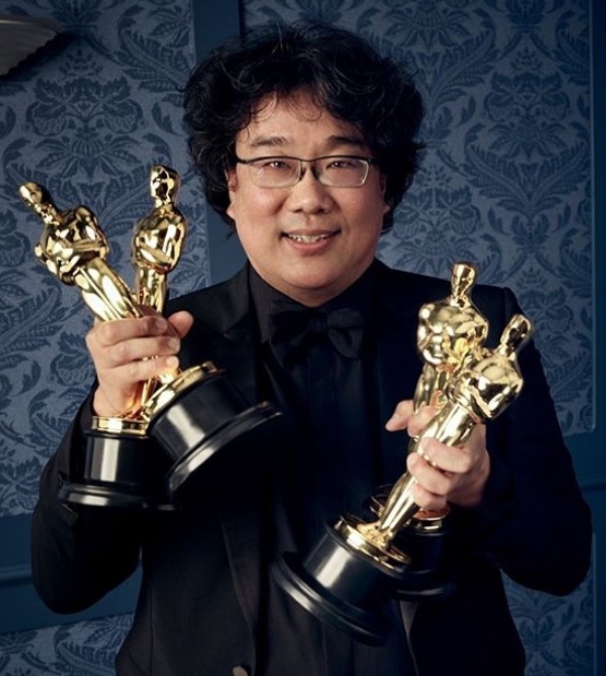 기생충 아카데미 시상식 4관왕 수상 장면