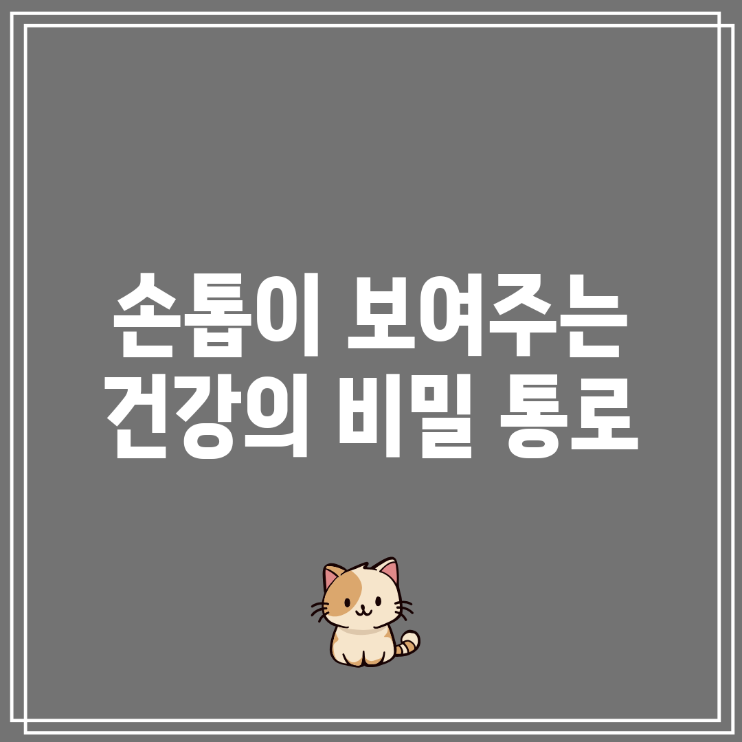 손톱이 보여주는 건강의 비밀 통로