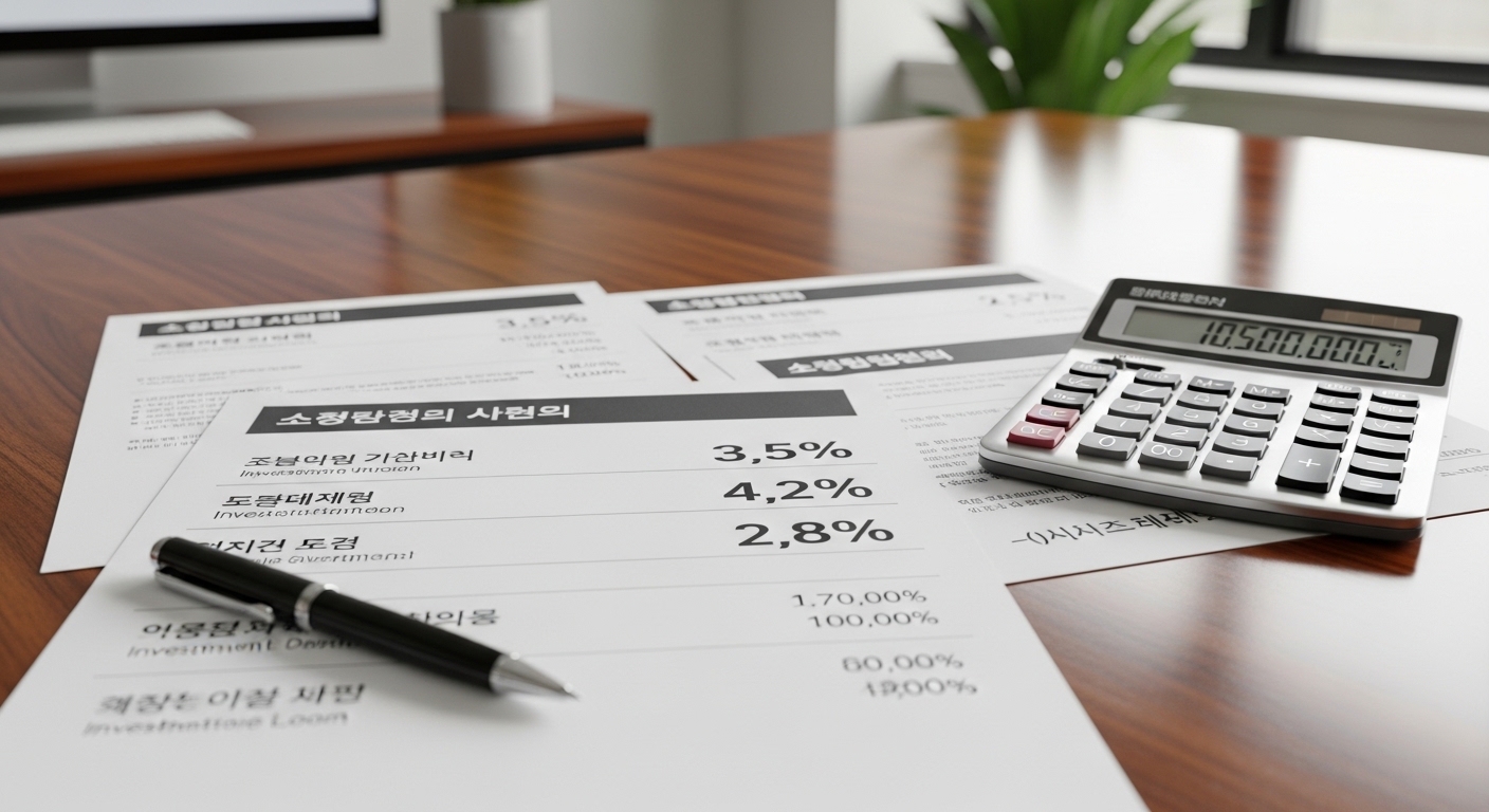 정책자금 금리 구조를 보여주는 금융 문서 이미지
