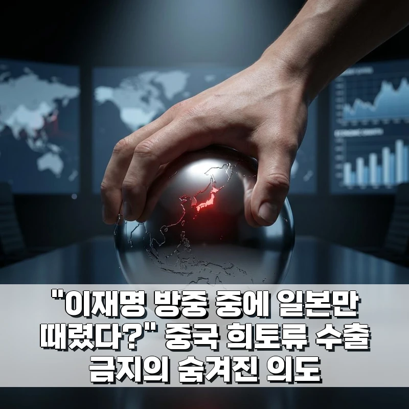 "이재명 방중 중에 일본만 때렸다?" 중국 희토류 수출 금지의 숨겨진 의도