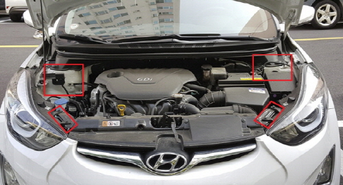 침수차 엔진룸 점검