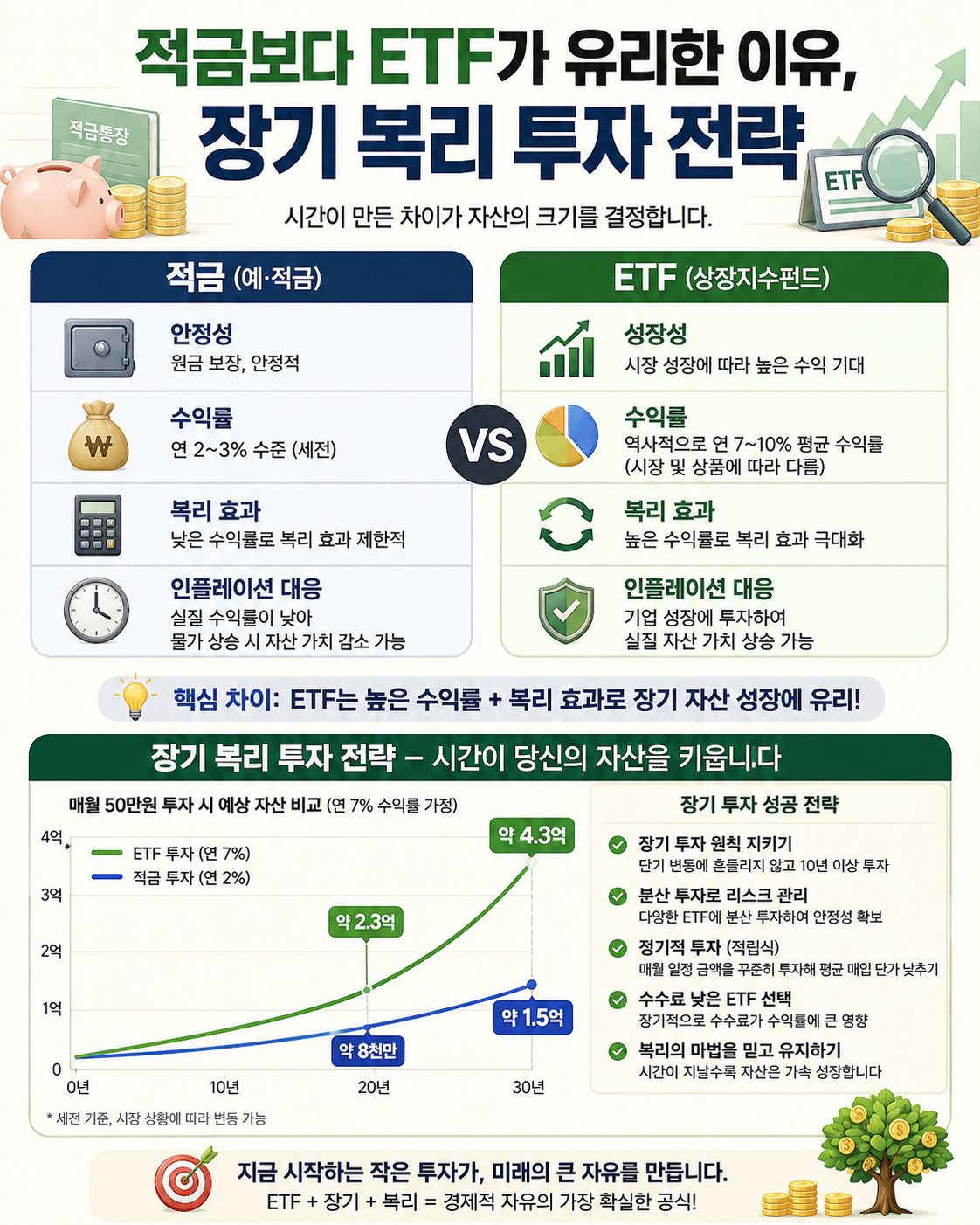 적금보다 ETF가 유리한 이유, 장기 복리 투자 전략