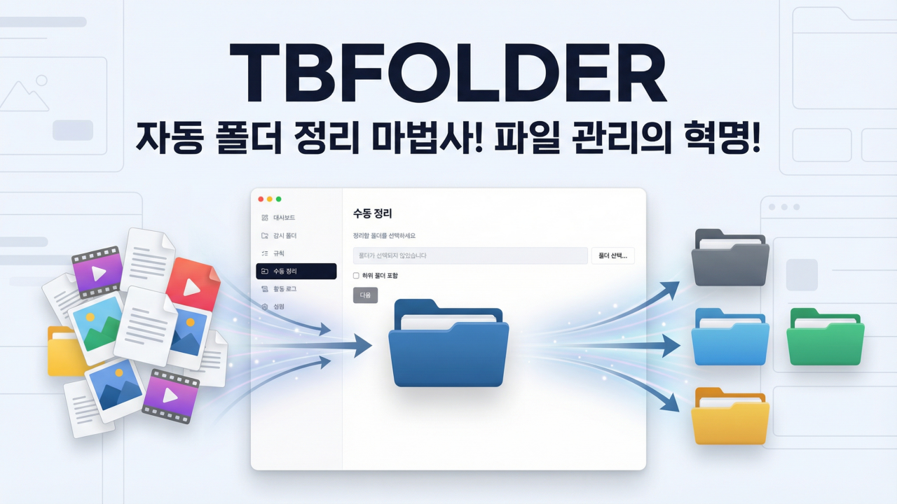 폴더 정리 끝판왕 등장 ❘ 자동 파일 정리 앱 TBFOLDER