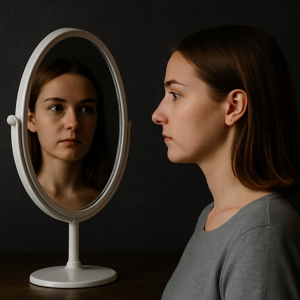 거울보는 여인
