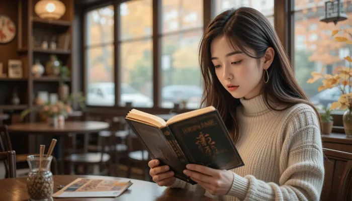 말띠 운세 흐름을 분석하는 여성의 모습