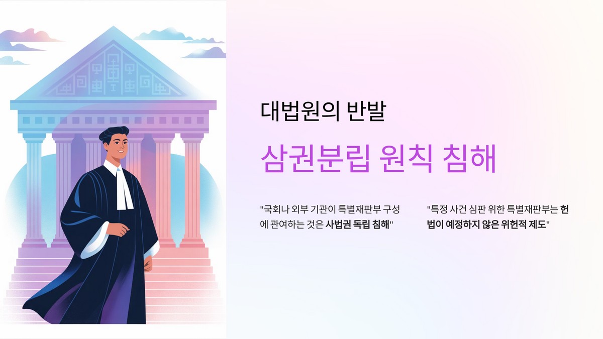 대법원 반발과 삼권분립 훼손 우려 핵심 쟁점