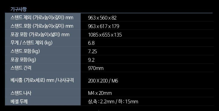 43인치 TV 구매 전 확인해야 할 스탠드 형태