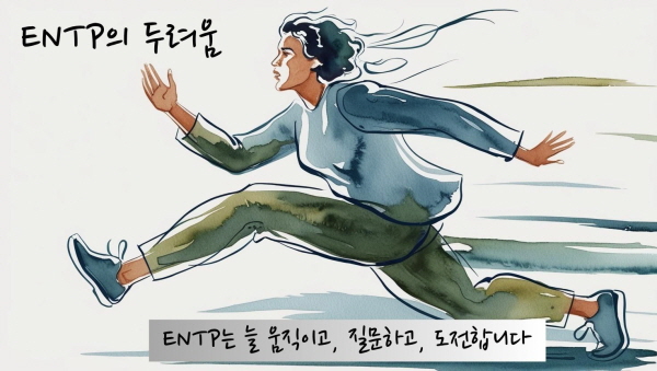 ENTP는 늘 움직이고, 질문하고, 도전합니다에 관한 그림