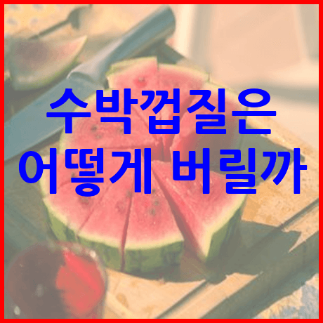 수박껍질 일반쓰레기 분리수거