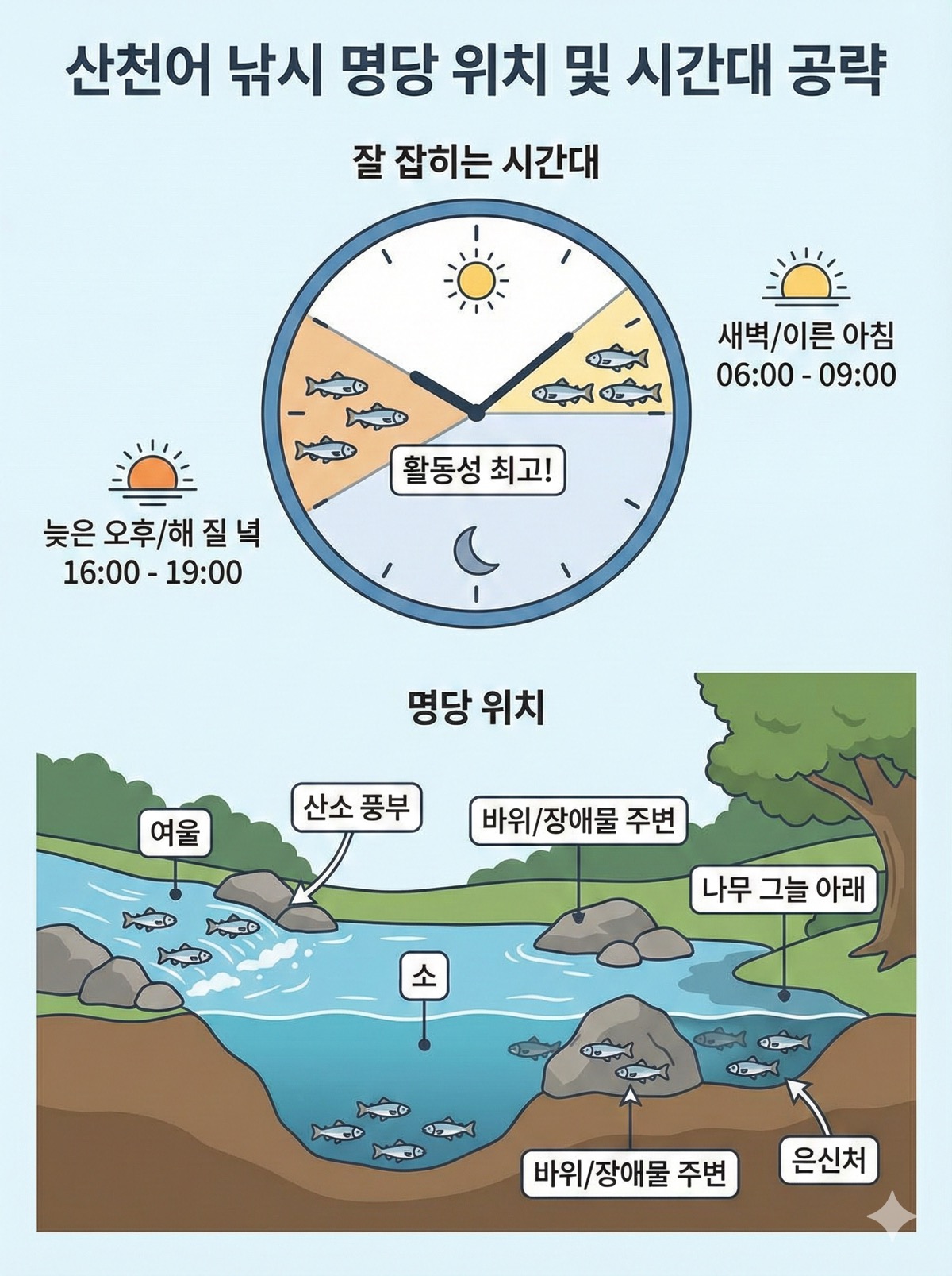 산천어 낚시 명당 정보