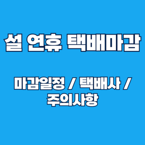 2025년 설 연휴 주요 택배사 마감 일정 총정리: CJ대한통운, 롯데택배, 한진택배, 우체국택배, 편의점택배