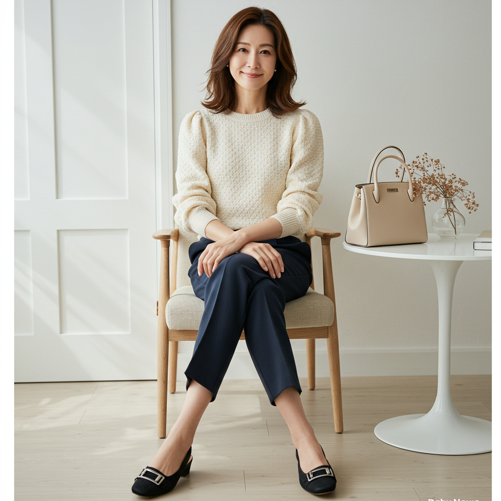 중년여성 데일리룩