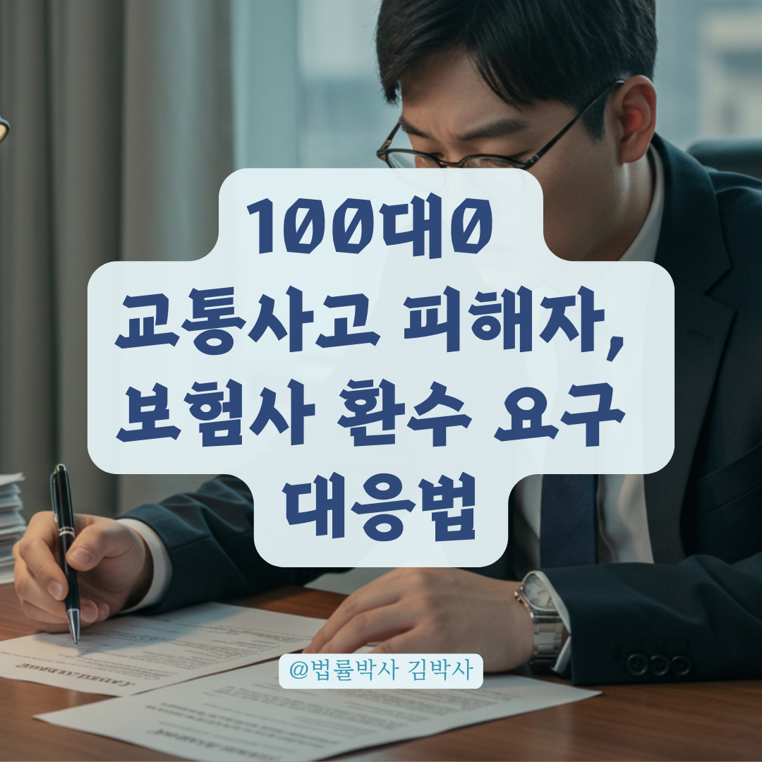 100:0 교통사고 피해자에게 치료비 환수 요구? 보험사 대응법 정리.