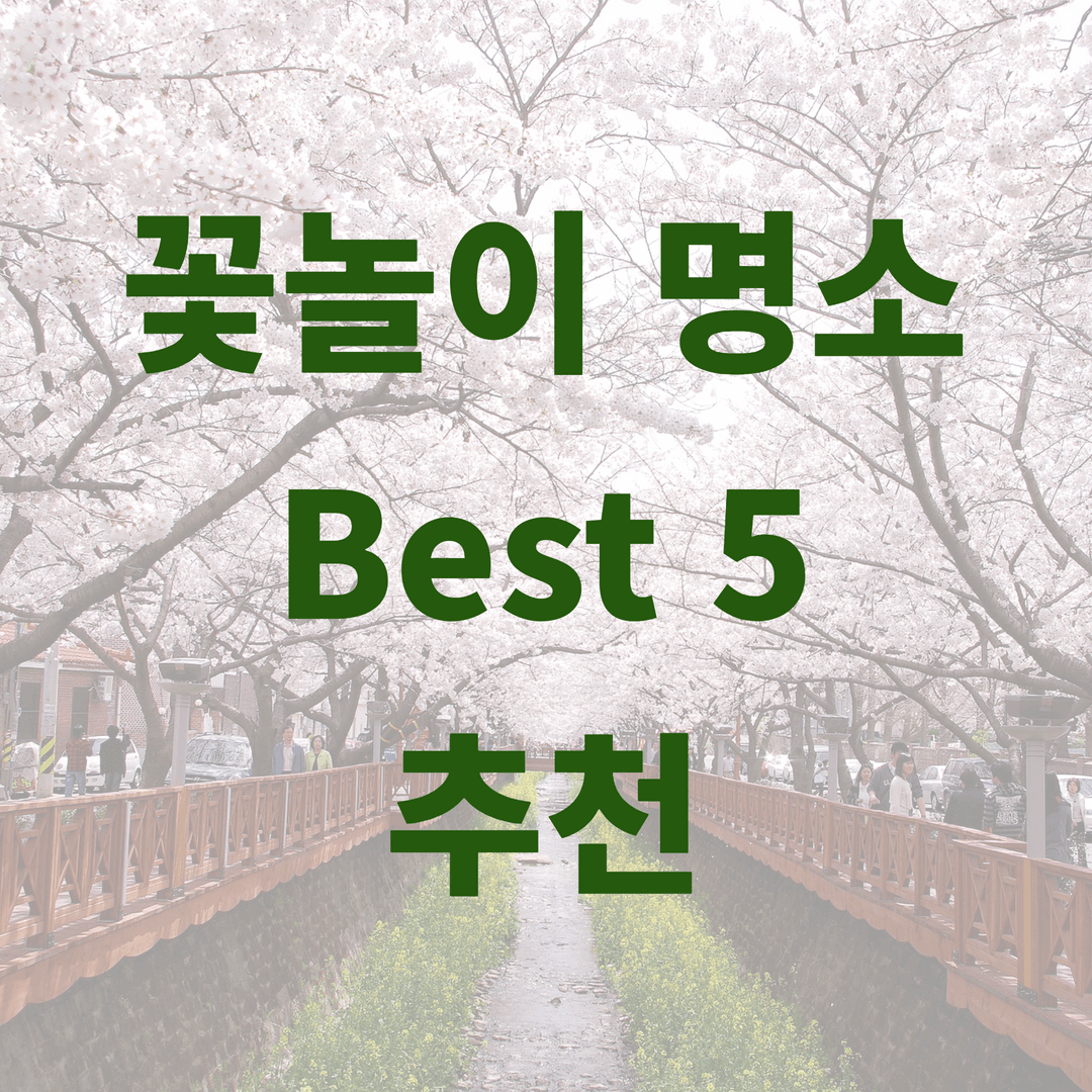 꽃놀이 명소 Best 5 추천