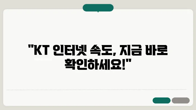 KT 인터넷 속도측정