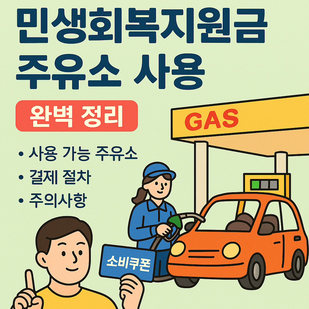 민생회복지원금 주유소 사용 완벽 정리