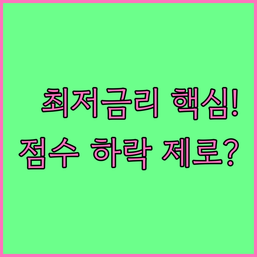 신용 점수 하락 없이 최저 금리 찾는..