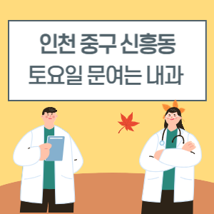 인천 중구 신흥동 토요일 내과 진료 병원 리스트