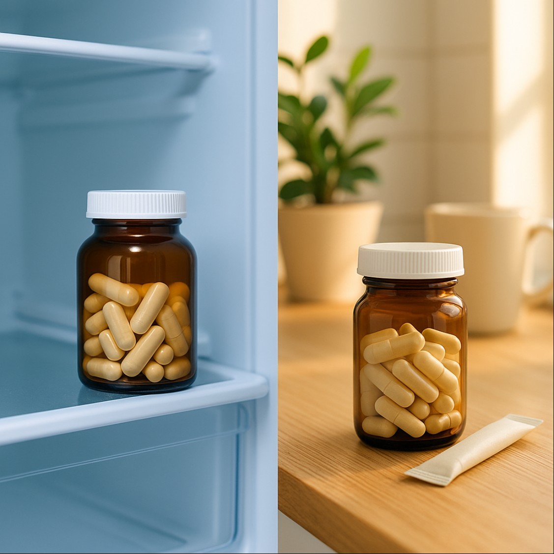 유산균 보관 방법 냉장 실온 비교 이미지