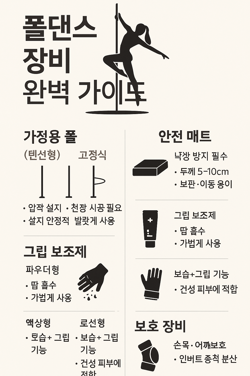 폴댄스 장비 완벽 가이드