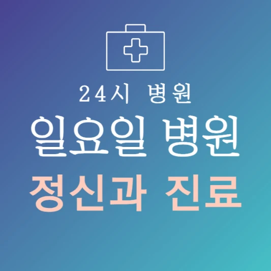 일요일-정신건강의학과-문여는곳-주말에-진료하는-24시간-정신과-일요일-진료-병원