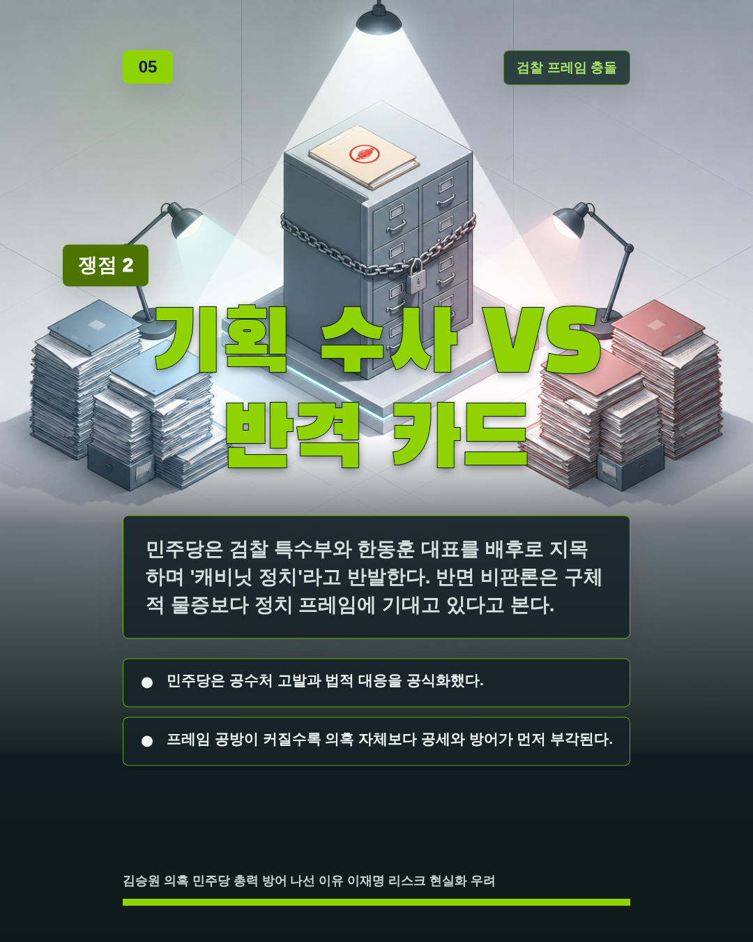기획 수사 VS 반격 카드