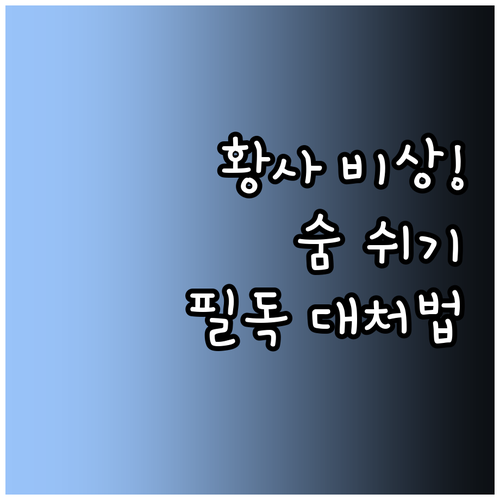 황사철 호흡기 건강 지키는 생활 습관..