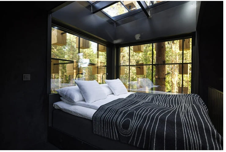 새 같이 잔다!...마치 새집 같은 비야케 잉겔스 그룹의 대형 'tree house' 호텔 VIDEO: Bjarke ingels group's 'biosphere' treehouse hotel floats among 350 birdhouses