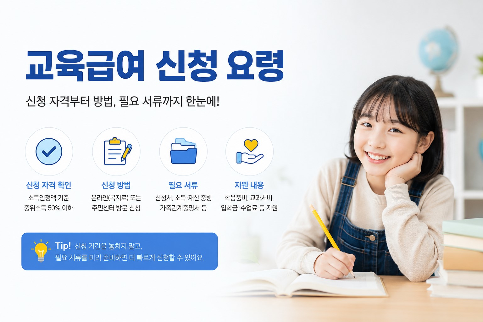 교육급여 신청 한눈에 보기 이미지