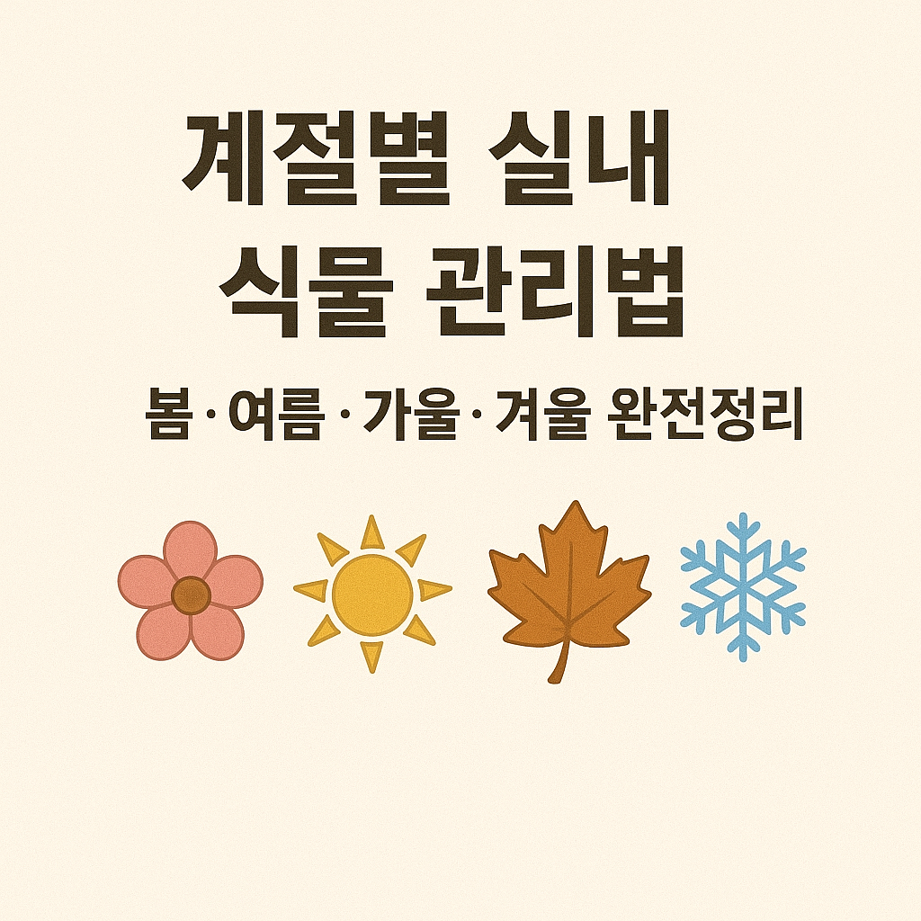 계절별 실내 식물 관리법: 봄·여름·가을·겨울 완전정리 사진