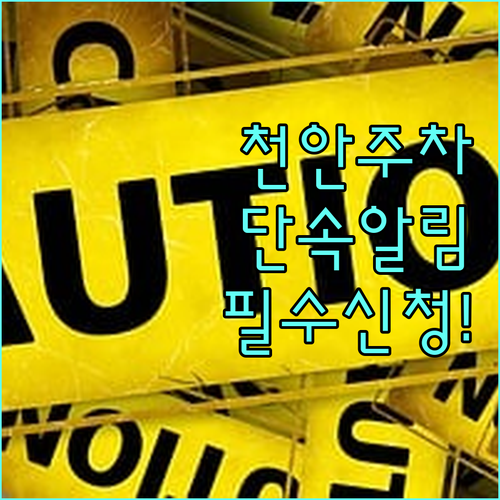 천안시 불법 주정차 단속 알림 서비스..