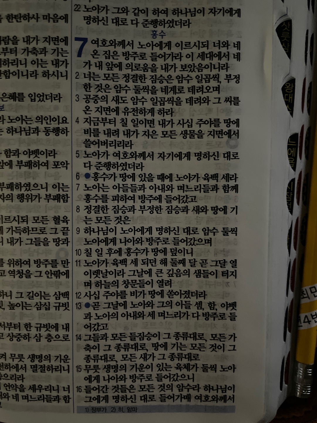 창세기7장 1절에서16절