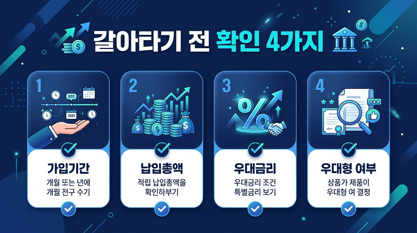 청년도약계좌 유지와 청년미래적금 갈아타기 비교