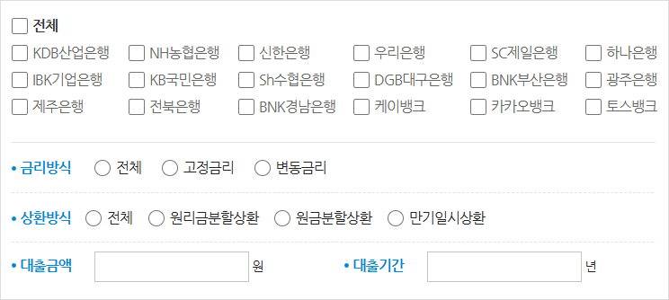 전세자금대출 비교하기