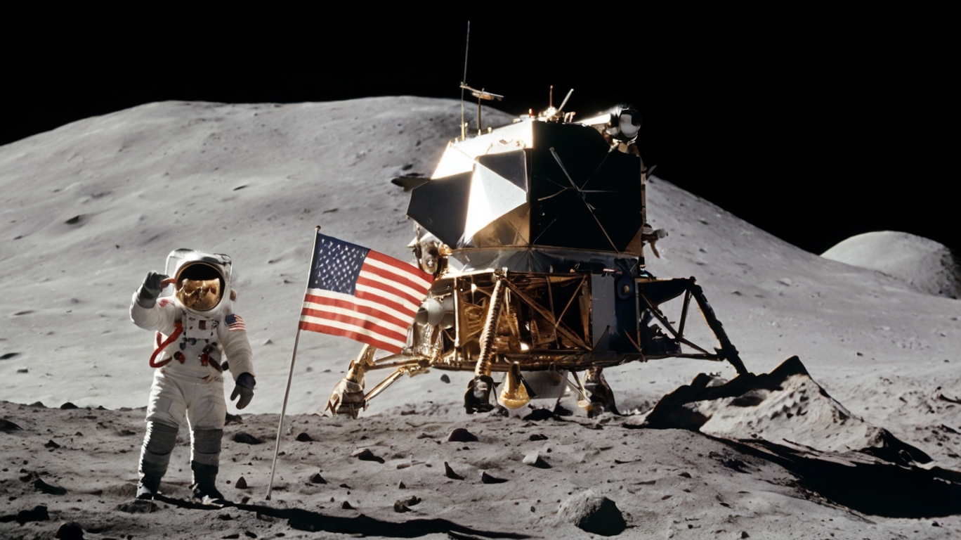 NASA의 아폴로 탐사선 사진을 바탕으로 leonardo.ai 로 제작된 이미지입니다.