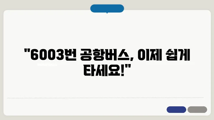 6003번 공항버스 시간표