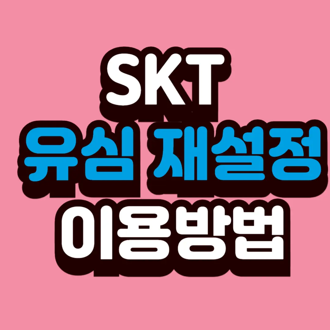 SKT 유심 재설정 이용 방법