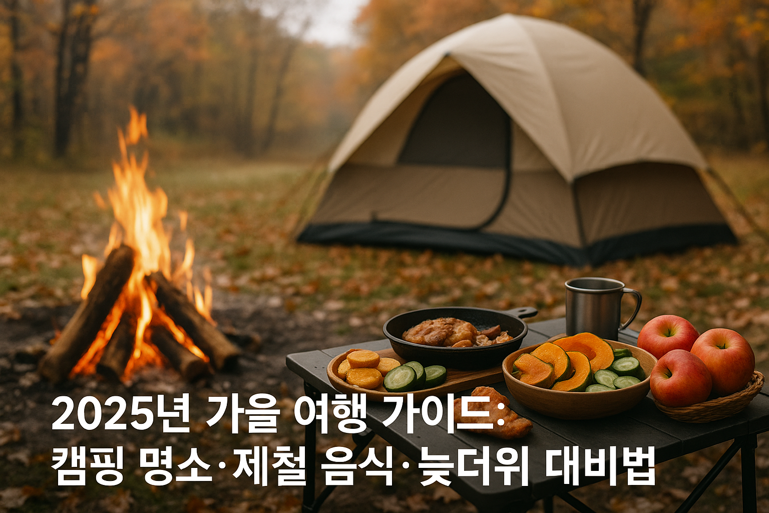 2025년 가을 여행 가이드: 캠핑 명소·제철 음식·늦더위 대비법 관련 이미지