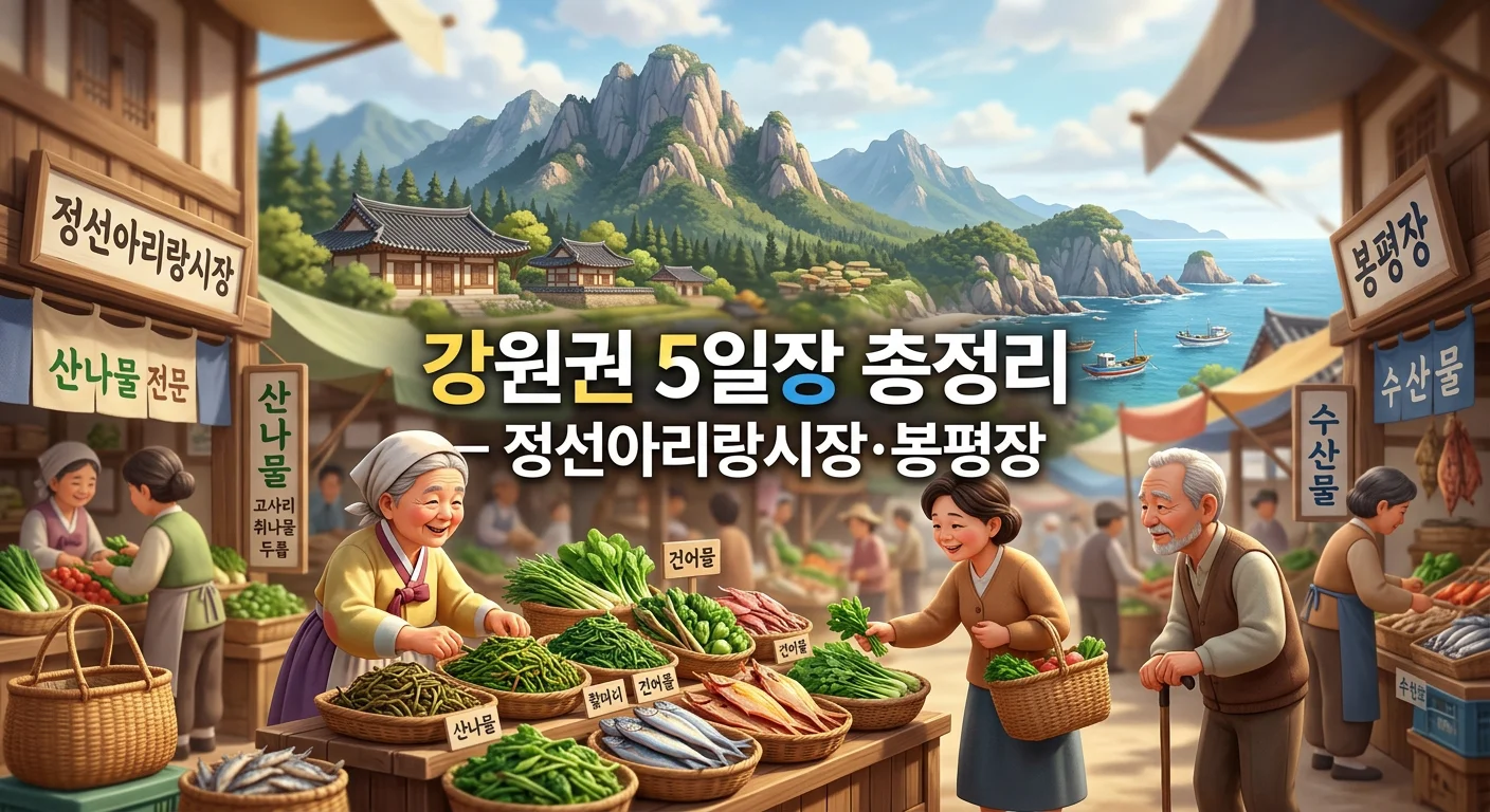 강원권 5일장 총정리 &mdash; 정선아리랑시장&middot;봉평장 등 (정선&middot;평창&middot;동해&middot;강릉)