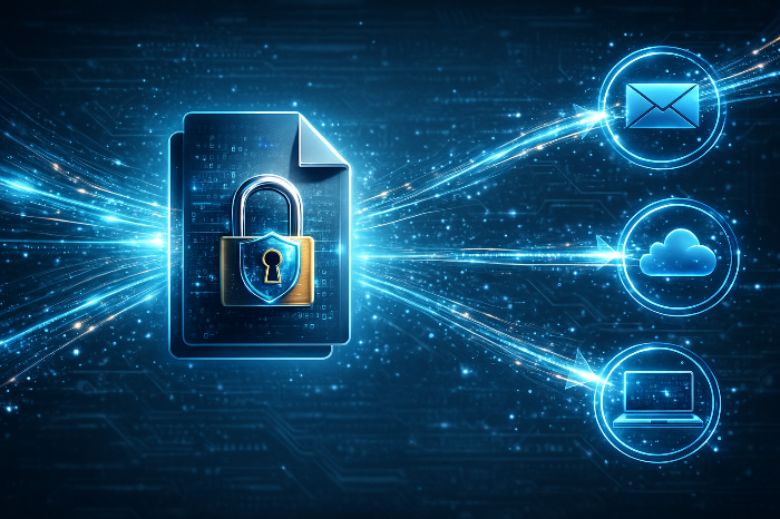 데이터 암호화와 유출이 동시에 발생하는 랜섬웨어 이미지