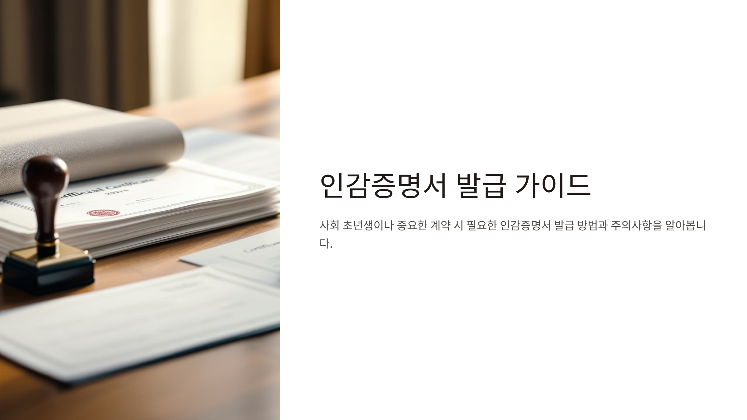 인감증명서 발급