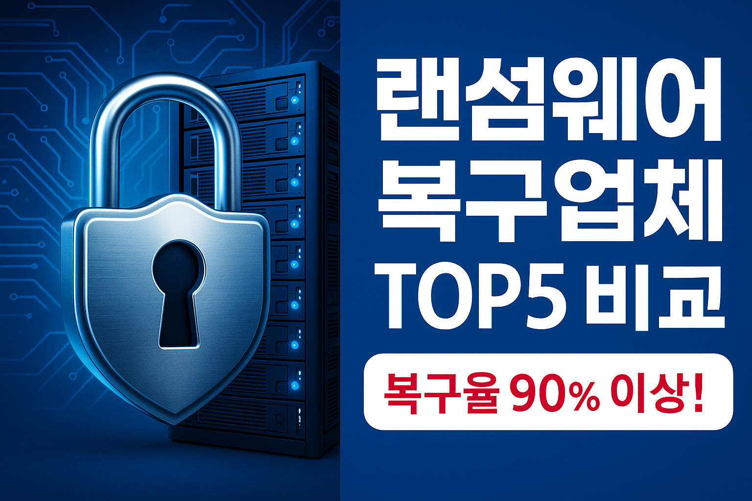 랜섬웨어 데이터 복구 전문기업 TOP5 – 실사용 후기 중심 완전 비교